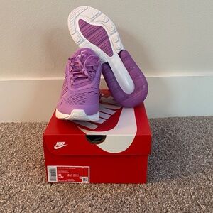 Nike Air Max 270 Fuschia and White Athletic Shoes